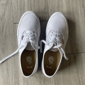 White Vans Authentic Pro
